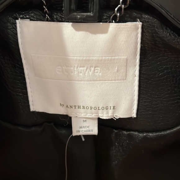 Anthropologie Aztec sweater leather jacket - Picture 3 of 8